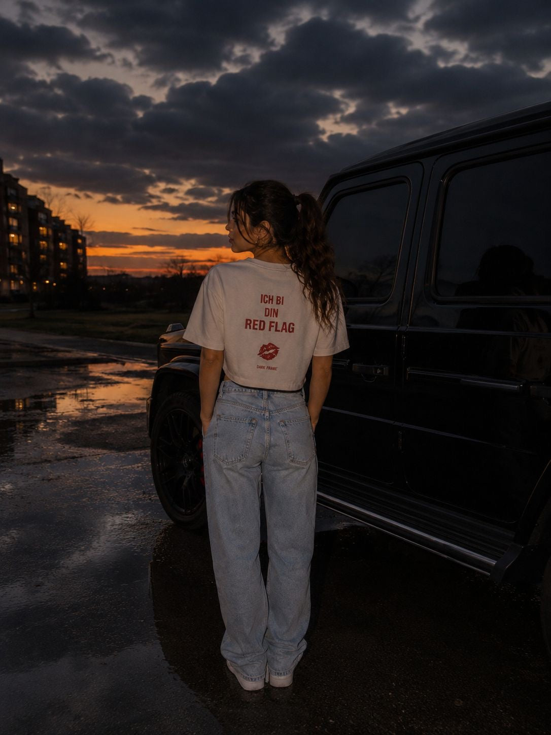Ich bi din Red flag CROPTOP